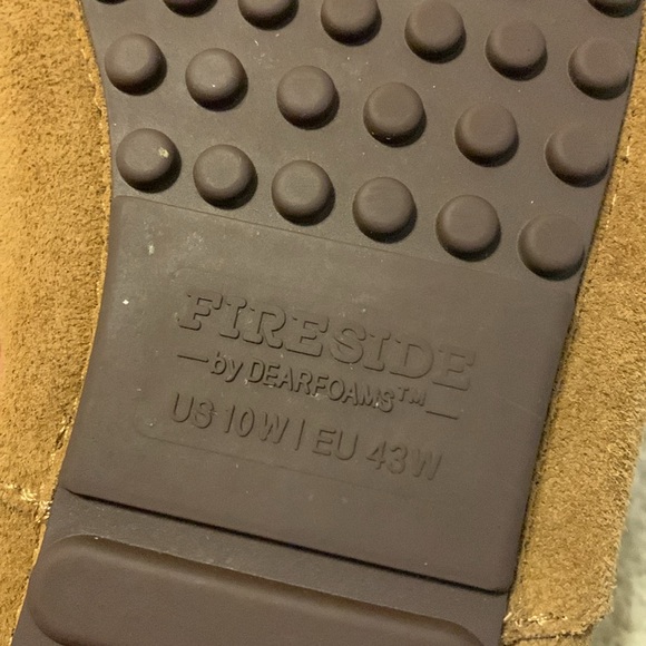 Fireside by Dearfoams Melbourne Genuine Shearling Moccasin Slipper Men size 10W - Picture 14 of 17